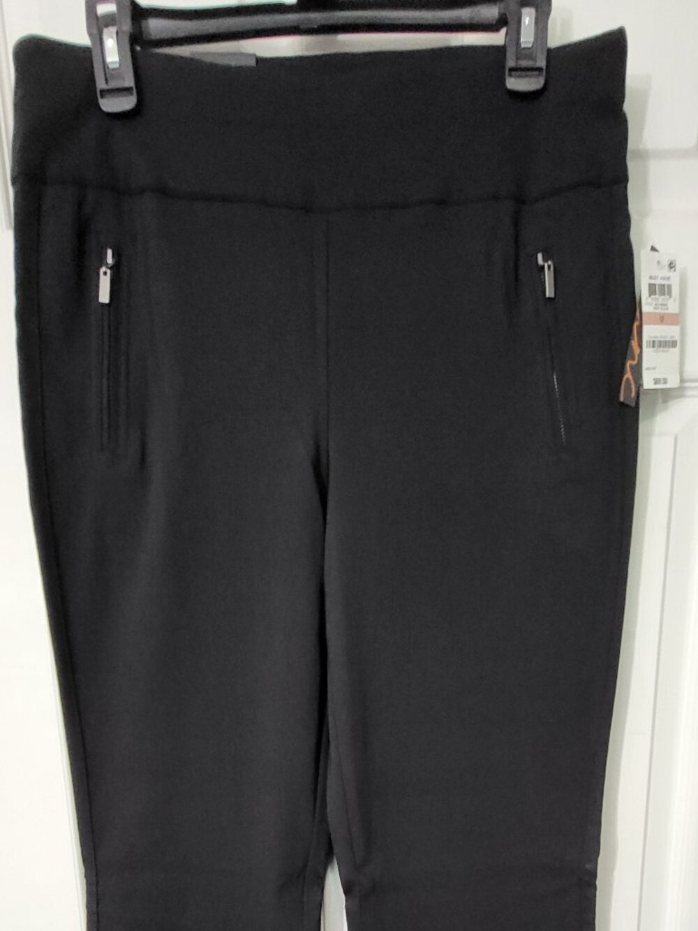 INC Deep Black Pull‑On Pants – Wide Leg- Stretch-Flattering-Size 12 – NWT